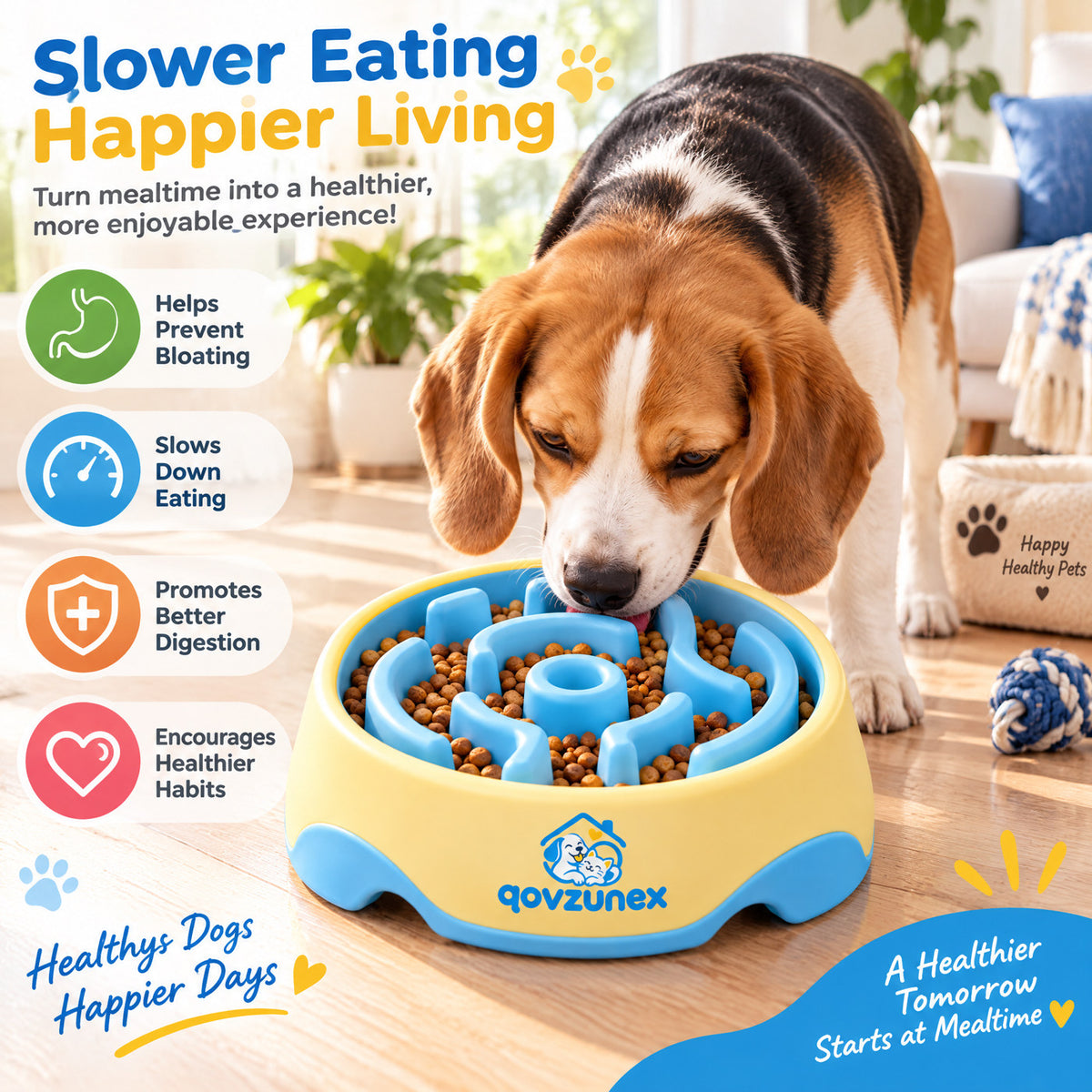 qovzunex Maze Slow Feeder Dog Bowl — product features