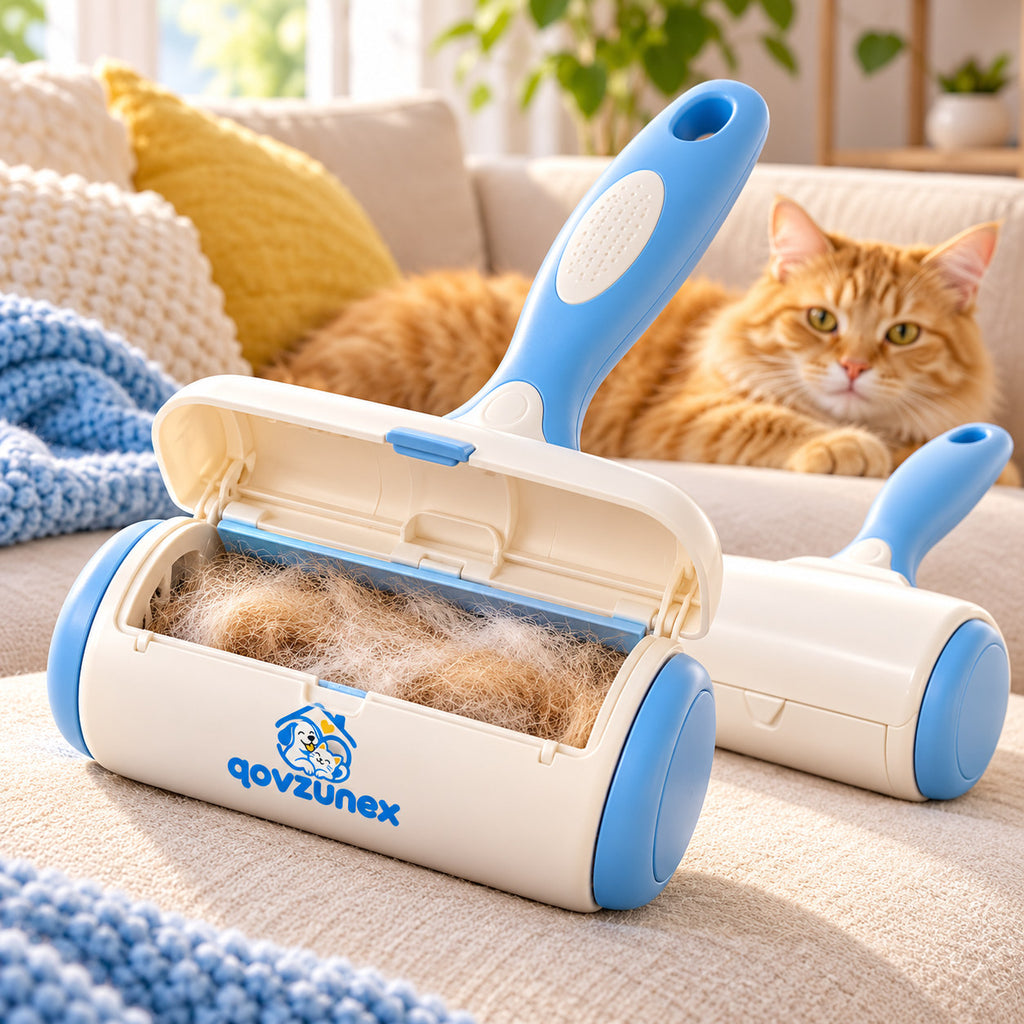 qovzunex Reusable Pet Hair Remover Roller — pet and home setting