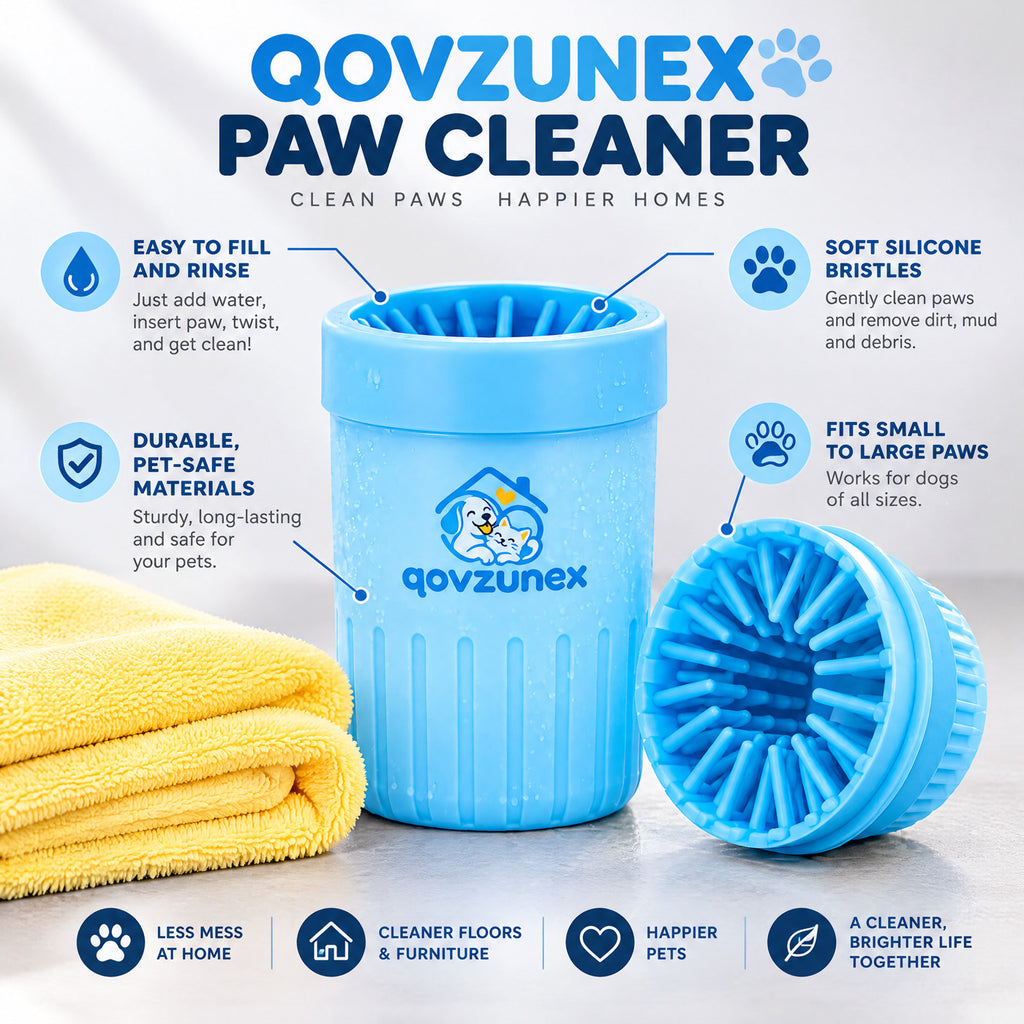 qovzunex Dog Paw Cleaning Cup — use and care