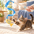 qovzunex Fish & Ribbon Cat Teaser Wand — pet and home setting